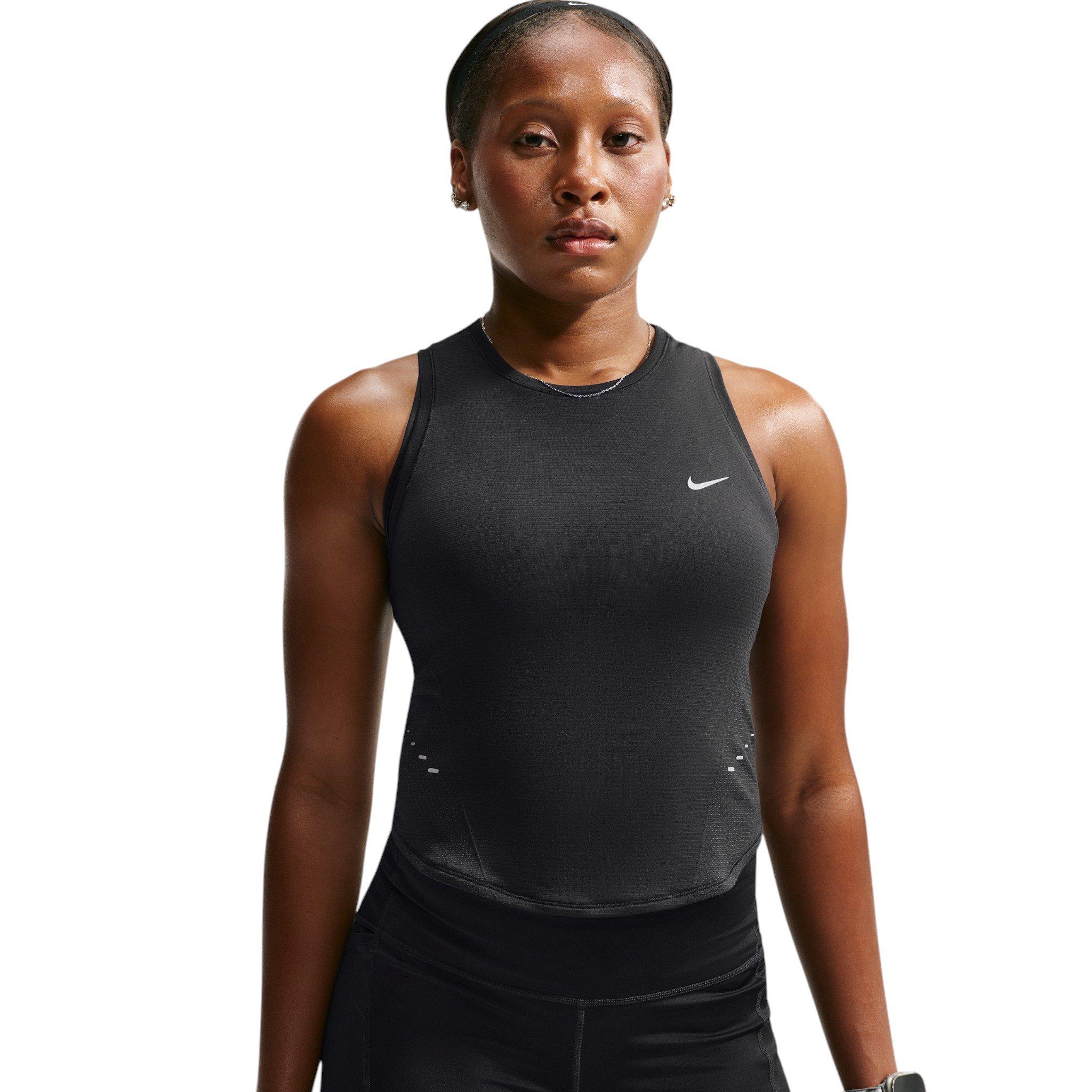 Nike Women's Swift Dri-FIT Seamless Running Tank Top - Black - BLACK